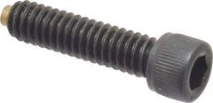 Made in USA - 1/4-20 UNC Hex Socket Drive, Socket Cap Screw - Alloy Steel, Black Oxide Finish, Fully Threaded, 1" Length Under Head - Exact Tool & Supply