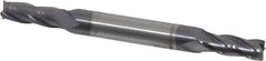 Niagara Cutter - 13/64", 1/2" LOC, 1/4" Shank Diam, 2-1/2" OAL, 4 Flute, Solid Carbide Square End Mill - Double End, TiAlN Finish, Spiral Flute, 30° Helix, Centercutting, Right Hand Cut, Right Hand Flute, Series CSD430 - Exact Tool & Supply