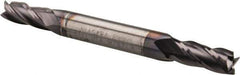 Niagara Cutter - 7/32", 1/2" LOC, 1/4" Shank Diam, 2-1/2" OAL, 4 Flute, Solid Carbide Square End Mill - Double End, TiAlN Finish, Spiral Flute, 30° Helix, Centercutting, Right Hand Cut, Right Hand Flute, Series CSD430 - Exact Tool & Supply
