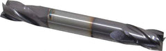 Niagara Cutter - 5/16", 1/2" LOC, 5/16" Shank Diam, 2-1/2" OAL, 4 Flute, Solid Carbide Square End Mill - Double End, TiAlN Finish, Spiral Flute, 30° Helix, Centercutting, Right Hand Cut, Right Hand Flute, Series CSD430 - Exact Tool & Supply