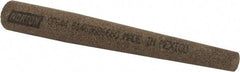 Norton - 4" Long x 1/2" Diam x 1/4" Thick, Aluminum Oxide Sharpening Stone - Round Tapered, Coarse Grade - Exact Tool & Supply