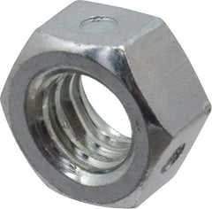 Value Collection - 5/16-18 UNC Grade 2 Two Way Lock Nut with Distorted Thread - 1/2" Width Across Flats, 17/64" High, Zinc-Plated Finish - Exact Tool & Supply