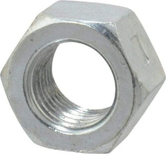 Value Collection - 3/8-24 UNF Grade 2 Two Way Lock Nut with Distorted Thread - 9/16" Width Across Flats, 21/64" High, Zinc-Plated Finish - Exact Tool & Supply