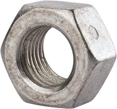 Value Collection - 7/16-20 UNF Grade 2 Two Way Lock Nut with Distorted Thread - 11/16" Width Across Flats, 3/8" High, Zinc-Plated Finish - Exact Tool & Supply