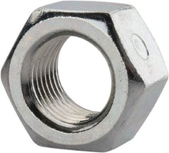 Value Collection - 1/2-20 UNF Grade 2 Two Way Lock Nut with Distorted Thread - 3/4" Width Across Flats, 7/16" High, Zinc-Plated Finish - Exact Tool & Supply