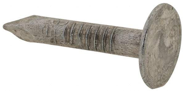 Value Collection - 11 Gauge, 3/4" OAL Roofing Nails - Ring Shank, Grade 2 Steel, Galvanized Finish - Exact Tool & Supply