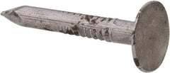 Value Collection - 11 Gauge, 1" OAL Roofing Nails - Ring Shank, Grade 2 Steel, Galvanized Finish - Exact Tool & Supply