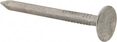 Value Collection - 11 Gauge, 1-1/2" OAL Roofing Nails - Ring Shank, Grade 2 Steel, Galvanized Finish - Exact Tool & Supply