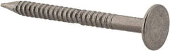 Value Collection - 13 Gauge, 1-1/4" OAL Underlayment Nails - Annular Thread Shank, Grade 2 Steel, Uncoated - Exact Tool & Supply