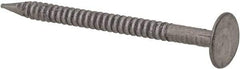 Value Collection - 13 Gauge, 1-1/2" OAL Underlayment Nails - Annular Thread Shank, Grade 2 Steel, Uncoated - Exact Tool & Supply