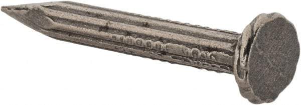 Value Collection - 9 Gauge, 1-1/4" OAL Masonry Nails - Fluted Shank, Grade 2 Steel, Uncoated - Exact Tool & Supply