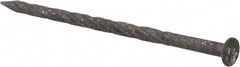 Value Collection - 12D, 10 Gauge, 3-1/4" OAL Decking Nails - Fluted Shank, Grade 2 Steel, Uncoated - Exact Tool & Supply