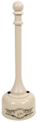 Eagle - 2 Gal Galvanized Steel with Polyethylene Tube Cigarette & Cigar Receptacle - 35" High - Exact Tool & Supply