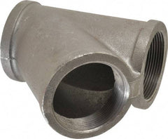 Made in USA - Size 3", Class 150, Malleable Iron Black Pipe 45° Lateral Y-Branch - 300 psi, Threaded End Connection - Exact Tool & Supply