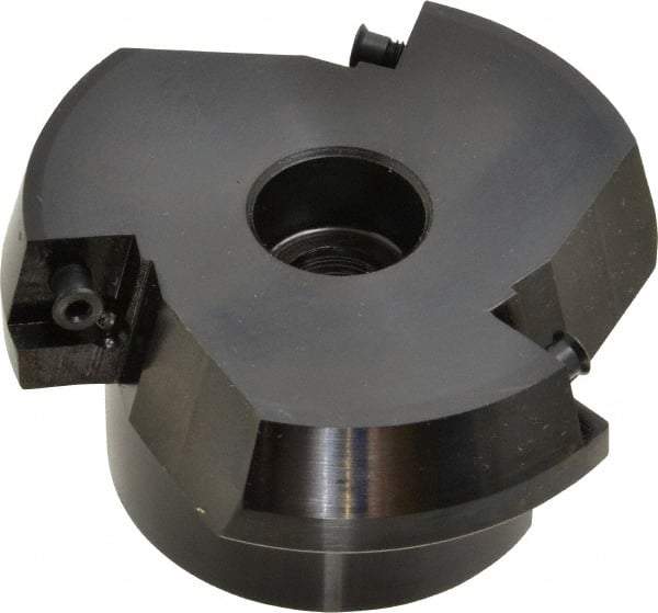 Cutting Tool Technologies - 3" Cut Diam, 1" Arbor Hole, 0.45" Max Depth of Cut, 15° Indexable Chamfer & Angle Face Mill - 3 Inserts, CNMA 432 Insert, 3 Flutes, Series SCNM - Exact Tool & Supply