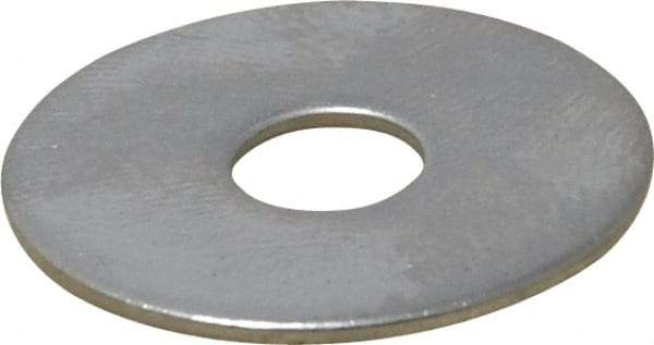 Value Collection - 1/4" Screw, Grade 18-8 Stainless Steel Fender Flat Washer - 9/32" ID x 1" OD, 0.05" Thick - Exact Tool & Supply