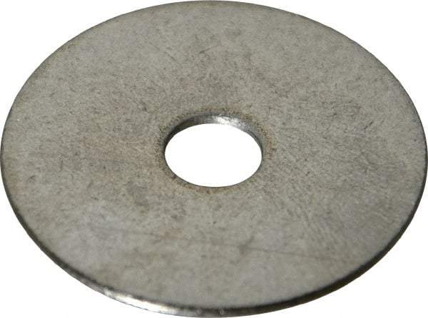Value Collection - 1/4" Screw, Grade 18-8 Stainless Steel Fender Flat Washer - 9/32" ID x 1-1/4" OD, 0.05" Thick - Exact Tool & Supply