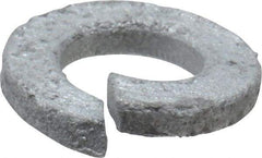 Value Collection - 5/16", 0.318" ID, 0.078" Thick Split Lock Washer - Steel, Hot Dipped Galvanized Finish, 0.318" Min ID, 0.322" Max ID, 0.583" Min OD, 0.586" Max OD - Exact Tool & Supply