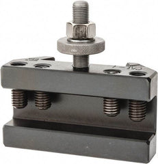 Aloris - Series CA, #1 Turning & Facing Tool Post Holder - 14 to 20" Lathe Swing, 2-1/2" OAH, 1" Max Tool Cutting Size, 1-13/16" Centerline Height - Exact Tool & Supply