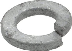 Value Collection - 3/8", 0.382" ID, 0.094" Thick Split Lock Washer - Steel, Hot Dipped Galvanized Finish, 0.382" Min ID, 0.385" Max ID, 0.68" Min OD, 0.683" Max OD - Exact Tool & Supply