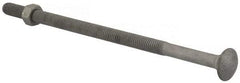 Value Collection - 3/8-16 UNC 8" Length Under Head, Standard Square Neck, Carriage Bolt - 1006-1050 Steel, Galvanized Zinc-Plated Finish - Exact Tool & Supply