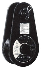 Value Collection - 8, 800 Lbs. Load Limit, Side Release Tail Board Block - Single Sheave, 4-1/2 Inch Outside Diameter, Wire Rope, 3/8 Inch, 1/2 Inch Diameters, Steel, Painted Finish - Exact Tool & Supply
