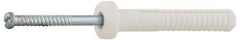 Value Collection - 3/16" Diam, 3/16" Drill, 1-1/2" OAL, 2-3/8" Min Embedment Hammer Drive Concrete Anchor - Nylon, Zinc-Plated Finish, Round Head - Exact Tool & Supply