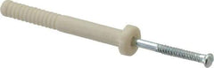 Value Collection - 1/4" Diam, 1/4" Drill, 2" OAL, Hammer Drive Concrete Anchor - Nylon, Zinc-Plated Finish, Round Head - Exact Tool & Supply