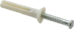Value Collection - 3/16" Diam, 3/16" Drill, 1" OAL, Hammer Drive Concrete Anchor - Nylon, Zinc-Plated Finish, Flat Head - Exact Tool & Supply