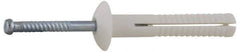 Value Collection - 3/16" Diam, 3/16" Drill, 1" OAL, 1-1/2" Min Embedment Hammer Drive Concrete Anchor - Nylon, Zinc-Plated Finish, Mushroom Head - Exact Tool & Supply