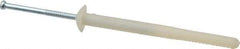 Value Collection - 1/4" Diam, 1/4" Drill, 3" OAL, Hammer Drive Concrete Anchor - Nylon, Zinc-Plated Finish, Mushroom Head - Exact Tool & Supply