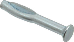 Value Collection - 1/4" Diam, 1/4" Drill, 2" OAL, 1-1/4" Min Embedment Split-Drive Concrete Anchor - Steel, Zinc-Plated Finish, Flat Head - Exact Tool & Supply