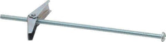Value Collection - 1/8" Screw, 1/8" Diam, 4" Long, Toggle Bolt Drywall & Hollow Wall Anchor - 1/8" Drill, Zinc Plated, Steel, Use in Concrete, & Masonry, Hollow Tile, Plaster & Wallboard - Exact Tool & Supply