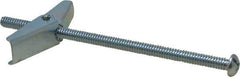 Value Collection - 3/16" Screw, 3/16" Diam, 4" Long, Toggle Bolt Drywall & Hollow Wall Anchor - 3/16" Drill, Zinc Plated, Steel, Use in Concrete, & Masonry, Hollow Tile, Plaster & Wallboard - Exact Tool & Supply
