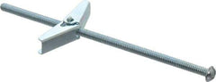 Value Collection - 3/16" Screw, 3/16" Diam, 5" Long, Toggle Bolt Drywall & Hollow Wall Anchor - 3/16" Drill, Zinc Plated, Steel, Use in Concrete, & Masonry, Hollow Tile, Plaster & Wallboard - Exact Tool & Supply