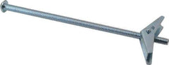 Value Collection - 1/4" Screw, 1/4" Diam, 6" Long, Toggle Bolt Drywall & Hollow Wall Anchor - 1/4" Drill, Zinc Plated, Steel, Use in Concrete, & Masonry, Hollow Tile, Plaster & Wallboard - Exact Tool & Supply