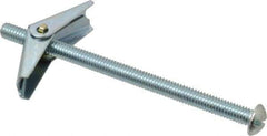 Value Collection - 5/16" Screw, 5/16" Diam, 5" Long, Toggle Bolt Drywall & Hollow Wall Anchor - 5/16" Drill, Zinc Plated, Steel, Use in Concrete, & Masonry, Hollow Tile, Plaster & Wallboard - Exact Tool & Supply