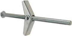 Value Collection - 5/16" Screw, 5/16" Diam, 6" Long, Toggle Bolt Drywall & Hollow Wall Anchor - 5/16" Drill, Zinc Plated, Steel, Use in Concrete, & Masonry, Hollow Tile, Plaster & Wallboard - Exact Tool & Supply