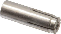 Value Collection - 3/8" Diam, 3/8" Drill, 1-9/16" OAL, 2" Min Embedment Drop-In Concrete Anchor - 303 Stainless Steel, Zinc-Plated Finish, 5/8" Thread Length - Exact Tool & Supply