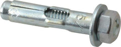 Value Collection - 5/16" Diam, 5/16" Drill, 1-1/2" OAL, 2-1/2" Min Embedment Sleeve Concrete Anchor - Steel, Zinc-Plated Finish, Hex Nut Head, Hex Drive - Exact Tool & Supply