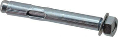 Value Collection - 3/8" Diam, 3/8" Drill, 3" OAL, Sleeve Concrete Anchor - Steel, Zinc-Plated Finish, Hex Nut Head, Hex Drive - Exact Tool & Supply