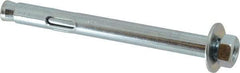 Value Collection - 3/8" Diam, 3/8" Drill, 4" OAL, Sleeve Concrete Anchor - Steel, Zinc-Plated Finish, Hex Nut Head, Hex Drive - Exact Tool & Supply