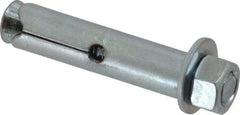 Value Collection - 1/2" Diam, 1/2" Drill, 2-1/4" OAL, Sleeve Concrete Anchor - Steel, Zinc-Plated Finish, Acorn Nut Head - Exact Tool & Supply