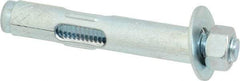 Value Collection - 1/2" Diam, 1/2" Drill, 3" OAL, Sleeve Concrete Anchor - Steel, Zinc-Plated Finish, Hex Nut Head - Exact Tool & Supply