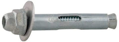 Value Collection - 1/4" Diam, 1/4" Drill, 5/8" OAL, 2-1/8" Min Embedment Sleeve Concrete Anchor - Steel, Zinc-Plated Finish, Acorn Nut Head - Exact Tool & Supply