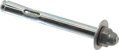 Value Collection - 1/4" Diam, 1/4" Drill, 2-1/4" OAL, 2-3/8" Min Embedment Sleeve Concrete Anchor - Steel, Zinc-Plated Finish, Acorn Nut Head - Exact Tool & Supply