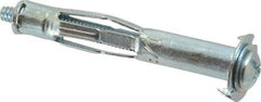 Value Collection - #6 to 32 Screw, 1/8" Diam, 1-5/8" Long, 5/8 to 3-1/2" Thick, Sleeve Drywall & Hollow Wall Anchor - 1/8" Drill, Zinc Plated, Steel, Use in Drywall - Exact Tool & Supply