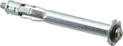 Value Collection - #6 to 32 Screw, 1/8" Diam, 1-1/4" Long, 1-1/4 to 1-3/4" Thick, Sleeve Drywall & Hollow Wall Anchor - 1/8" Drill, Zinc Plated, Steel, Use in Drywall - Exact Tool & Supply