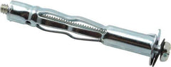 Value Collection - #10 to 24 Screw, 3/16" Diam, 2-1/2" Long, 3/4 to 1-3/16" Thick, Sleeve Drywall & Hollow Wall Anchor - 3/16" Drill, Zinc Plated, Steel, Use in Drywall - Exact Tool & Supply
