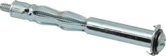 Value Collection - #10 to 24 Screw, 3/16" Diam, 2-1/8" Long, 1-1/4 to 1-3/4" Thick, Sleeve Drywall & Hollow Wall Anchor - 3/16" Drill, Zinc Plated, Steel, Use in Drywall - Exact Tool & Supply